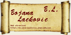 Bojana Lacković vizit kartica